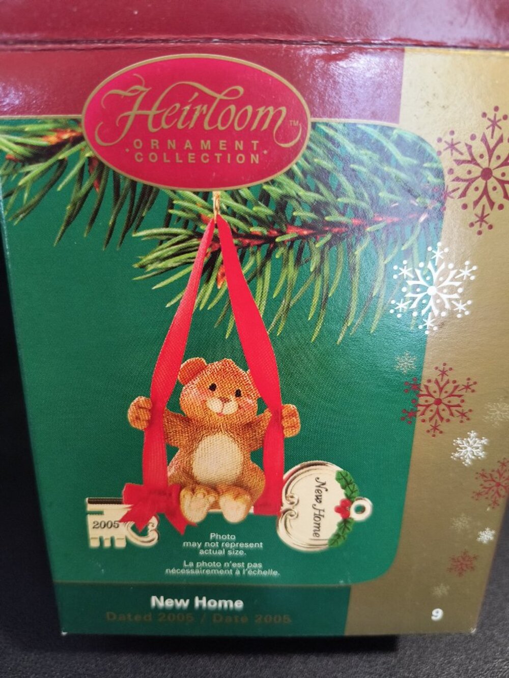 2005 Carlton Cards Heirloom New Home Ornament Bear w/ Key Housewarming NIB